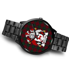 Load image into Gallery viewer, McCarthy Clans ,Brown Leather watch, leather steel watch, tartan watch, tartan watches, clan watch, scotland watch, merry christmas, cyber Monday, halloween, black Friday