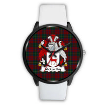 Load image into Gallery viewer, McCarthy Clans ,Silver Metal Mesh watch, leather steel watch, tartan watch, tartan watches, clan watch, scotland watch, merry christmas, cyber Monday, halloween, black Friday