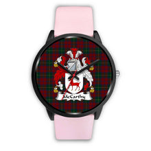 Load image into Gallery viewer, McCarthy Clans ,Silver Metal Link watch, leather steel watch, tartan watch, tartan watches, clan watch, scotland watch, merry christmas, cyber Monday, halloween, black Friday