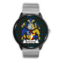 Load image into Gallery viewer, McConnell Clans ,Rose Gold Metal Link watch, leather steel watch, tartan watch, tartan watches, clan watch, scotland watch, merry christmas, cyber Monday, halloween, black Friday