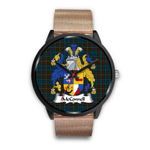 Load image into Gallery viewer, McConnell Clans ,Brown Leather watch, leather steel watch, tartan watch, tartan watches, clan watch, scotland watch, merry christmas, cyber Monday, halloween, black Friday