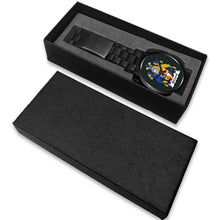 Load image into Gallery viewer, McConnell Clans ,White Leather watch, leather steel watch, tartan watch, tartan watches, clan watch, scotland watch, merry christmas, cyber Monday, halloween, black Friday