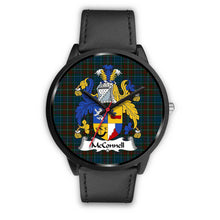 Load image into Gallery viewer, McConnell Clans ,Black Metal Mesh watch, leather steel watch, tartan watch, tartan watches, clan watch, scotland watch, merry christmas, cyber Monday, halloween, black Friday