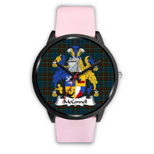 Load image into Gallery viewer, McConnell Clans ,Silver Metal Link watch, leather steel watch, tartan watch, tartan watches, clan watch, scotland watch, merry christmas, cyber Monday, halloween, black Friday