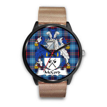 Load image into Gallery viewer, McCord Clans ,Brown Leather watch, leather steel watch, tartan watch, tartan watches, clan watch, scotland watch, merry christmas, cyber Monday, halloween, black Friday