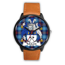 Load image into Gallery viewer, McCord Clans ,Pink Leather watch, leather steel watch, tartan watch, tartan watches, clan watch, scotland watch, merry christmas, cyber Monday, halloween, black Friday