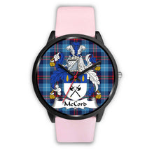 Load image into Gallery viewer, McCord Clans ,Silver Metal Link watch, leather steel watch, tartan watch, tartan watches, clan watch, scotland watch, merry christmas, cyber Monday, halloween, black Friday