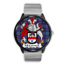 Load image into Gallery viewer, Mccormick Clans ,Rose Gold Metal Link watch, leather steel watch, tartan watch, tartan watches, clan watch, scotland watch, merry christmas, cyber Monday, halloween, black Friday