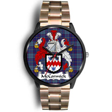 Load image into Gallery viewer, Mccormick Clans ,Brown Leather watch, leather steel watch, tartan watch, tartan watches, clan watch, scotland watch, merry christmas, cyber Monday, halloween, black Friday