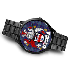 Load image into Gallery viewer, Mccormick Clans ,Brown Leather watch, leather steel watch, tartan watch, tartan watches, clan watch, scotland watch, merry christmas, cyber Monday, halloween, black Friday