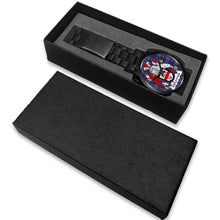 Load image into Gallery viewer, Mccormick Clans ,White Leather watch, leather steel watch, tartan watch, tartan watches, clan watch, scotland watch, merry christmas, cyber Monday, halloween, black Friday