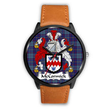 Load image into Gallery viewer, Mccormick Clans ,Pink Leather watch, leather steel watch, tartan watch, tartan watches, clan watch, scotland watch, merry christmas, cyber Monday, halloween, black Friday