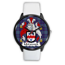 Load image into Gallery viewer, Mccormick Clans ,Silver Metal Mesh watch, leather steel watch, tartan watch, tartan watches, clan watch, scotland watch, merry christmas, cyber Monday, halloween, black Friday