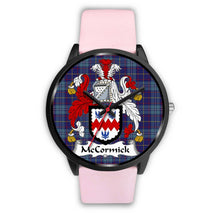 Load image into Gallery viewer, Mccormick Clans ,Silver Metal Link watch, leather steel watch, tartan watch, tartan watches, clan watch, scotland watch, merry christmas, cyber Monday, halloween, black Friday