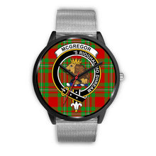 Load image into Gallery viewer, McGregor Modern Clans ,Rose Gold Metal Link watch, leather steel watch, tartan watch, tartan watches, clan watch, scotland watch, merry christmas, cyber Monday, halloween, black Friday