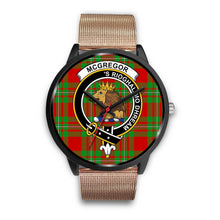 Load image into Gallery viewer, McGregor Modern Clans ,Brown Leather watch, leather steel watch, tartan watch, tartan watches, clan watch, scotland watch, merry christmas, cyber Monday, halloween, black Friday
