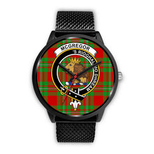 Load image into Gallery viewer, McGregor Modern Clans ,Rose Gold Metal Mesh watch, leather steel watch, tartan watch, tartan watches, clan watch, scotland watch, merry christmas, cyber Monday, halloween, black Friday