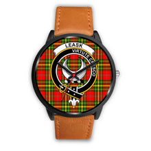Load image into Gallery viewer, Leask Clans ,Pink Leather watch, leather steel watch, tartan watch, tartan watches, clan watch, scotland watch, merry christmas, cyber Monday, halloween, black Friday