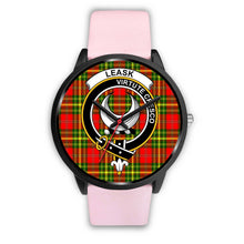 Load image into Gallery viewer, Leask Clans ,Silver Metal Link watch, leather steel watch, tartan watch, tartan watches, clan watch, scotland watch, merry christmas, cyber Monday, halloween, black Friday