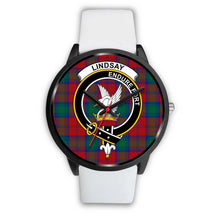 Load image into Gallery viewer, Lindsay Modern Clans ,Silver Metal Mesh watch, leather steel watch, tartan watch, tartan watches, clan watch, scotland watch, merry christmas, cyber Monday, halloween, black Friday