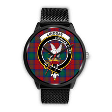 Load image into Gallery viewer, Lindsay Modern Clans ,Rose Gold Metal Mesh watch, leather steel watch, tartan watch, tartan watches, clan watch, scotland watch, merry christmas, cyber Monday, halloween, black Friday