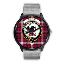 Load image into Gallery viewer, Little Clans ,Rose Gold Metal Link watch, leather steel watch, tartan watch, tartan watches, clan watch, scotland watch, merry christmas, cyber Monday, halloween, black Friday
