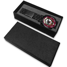 Load image into Gallery viewer, Little Clans ,White Leather watch, leather steel watch, tartan watch, tartan watches, clan watch, scotland watch, merry christmas, cyber Monday, halloween, black Friday