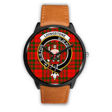 Load image into Gallery viewer, Livingstone Modern Clans ,Pink Leather watch, leather steel watch, tartan watch, tartan watches, clan watch, scotland watch, merry christmas, cyber Monday, halloween, black Friday