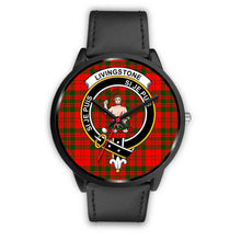Load image into Gallery viewer, Livingstone Modern Clans ,Black Metal Mesh watch, leather steel watch, tartan watch, tartan watches, clan watch, scotland watch, merry christmas, cyber Monday, halloween, black Friday