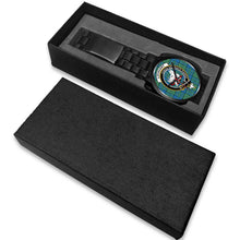 Load image into Gallery viewer, Lockhart Clans ,White Leather watch, leather steel watch, tartan watch, tartan watches, clan watch, scotland watch, merry christmas, cyber Monday, halloween, black Friday
