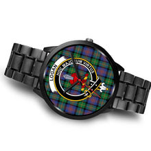 Load image into Gallery viewer, Logan Ancient Clans ,Brown Leather watch, leather steel watch, tartan watch, tartan watches, clan watch, scotland watch, merry christmas, cyber Monday, halloween, black Friday
