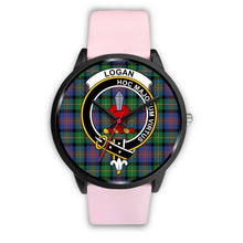 Load image into Gallery viewer, Logan Ancient Clans ,Silver Metal Link watch, leather steel watch, tartan watch, tartan watches, clan watch, scotland watch, merry christmas, cyber Monday, halloween, black Friday