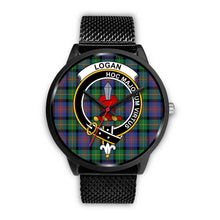 Load image into Gallery viewer, Logan Ancient Clans ,Rose Gold Metal Mesh watch, leather steel watch, tartan watch, tartan watches, clan watch, scotland watch, merry christmas, cyber Monday, halloween, black Friday
