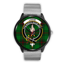 Load image into Gallery viewer, Logie Clans ,Rose Gold Metal Link watch, leather steel watch, tartan watch, tartan watches, clan watch, scotland watch, merry christmas, cyber Monday, halloween, black Friday