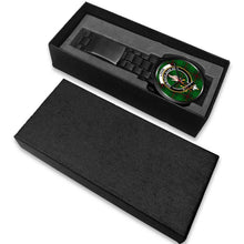 Load image into Gallery viewer, Logie Clans ,White Leather watch, leather steel watch, tartan watch, tartan watches, clan watch, scotland watch, merry christmas, cyber Monday, halloween, black Friday