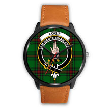 Load image into Gallery viewer, Logie Clans ,Pink Leather watch, leather steel watch, tartan watch, tartan watches, clan watch, scotland watch, merry christmas, cyber Monday, halloween, black Friday