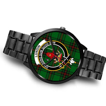 Load image into Gallery viewer, Lundin Clans ,Brown Leather watch, leather steel watch, tartan watch, tartan watches, clan watch, scotland watch, merry christmas, cyber Monday, halloween, black Friday