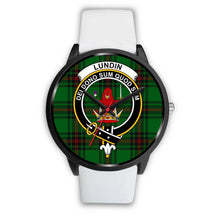 Load image into Gallery viewer, Lundin Clans ,Silver Metal Mesh watch, leather steel watch, tartan watch, tartan watches, clan watch, scotland watch, merry christmas, cyber Monday, halloween, black Friday