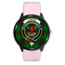 Load image into Gallery viewer, Lundin Clans ,Silver Metal Link watch, leather steel watch, tartan watch, tartan watches, clan watch, scotland watch, merry christmas, cyber Monday, halloween, black Friday