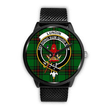 Load image into Gallery viewer, Lundin Clans ,Rose Gold Metal Mesh watch, leather steel watch, tartan watch, tartan watches, clan watch, scotland watch, merry christmas, cyber Monday, halloween, black Friday