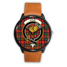 Load image into Gallery viewer, Lyle Clans ,Pink Leather watch, leather steel watch, tartan watch, tartan watches, clan watch, scotland watch, merry christmas, cyber Monday, halloween, black Friday