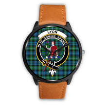Load image into Gallery viewer, Lyon Clan Clans ,Pink Leather watch, leather steel watch, tartan watch, tartan watches, clan watch, scotland watch, merry christmas, cyber Monday, halloween, black Friday