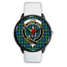 Load image into Gallery viewer, Lyon Clan Clans ,Silver Metal Mesh watch, leather steel watch, tartan watch, tartan watches, clan watch, scotland watch, merry christmas, cyber Monday, halloween, black Friday