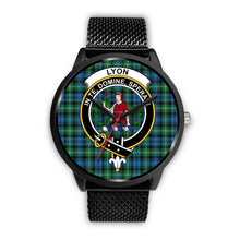 Load image into Gallery viewer, Lyon Clan Clans ,Rose Gold Metal Mesh watch, leather steel watch, tartan watch, tartan watches, clan watch, scotland watch, merry christmas, cyber Monday, halloween, black Friday
