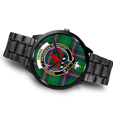 Load image into Gallery viewer, Young Modern Clans ,Brown Leather watch, leather steel watch, tartan watch, tartan watches, clan watch, scotland watch, merry christmas, cyber Monday, halloween, black Friday