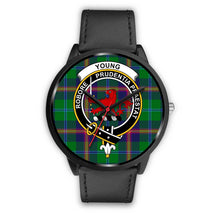 Load image into Gallery viewer, Young Modern Clans ,Black Metal Mesh watch, leather steel watch, tartan watch, tartan watches, clan watch, scotland watch, merry christmas, cyber Monday, halloween, black Friday