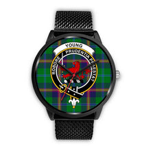 Load image into Gallery viewer, Young Modern Clans ,Rose Gold Metal Mesh watch, leather steel watch, tartan watch, tartan watches, clan watch, scotland watch, merry christmas, cyber Monday, halloween, black Friday