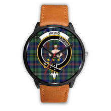 Load image into Gallery viewer, Wood Clans ,Pink Leather watch, leather steel watch, tartan watch, tartan watches, clan watch, scotland watch, merry christmas, cyber Monday, halloween, black Friday