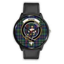 Load image into Gallery viewer, Wood Clans ,Black Metal Mesh watch, leather steel watch, tartan watch, tartan watches, clan watch, scotland watch, merry christmas, cyber Monday, halloween, black Friday
