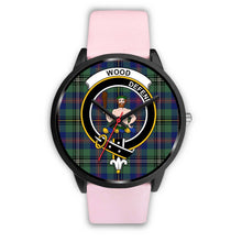 Load image into Gallery viewer, Wood Clans ,Silver Metal Link watch, leather steel watch, tartan watch, tartan watches, clan watch, scotland watch, merry christmas, cyber Monday, halloween, black Friday